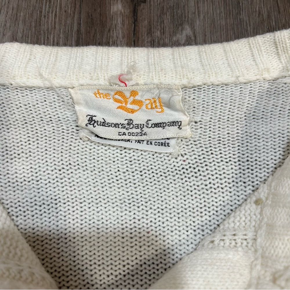 Vintage Hudson’s Bay Company Cottagecore Floral Embroidered Cardigan Sz Large - Picture 6 of 12